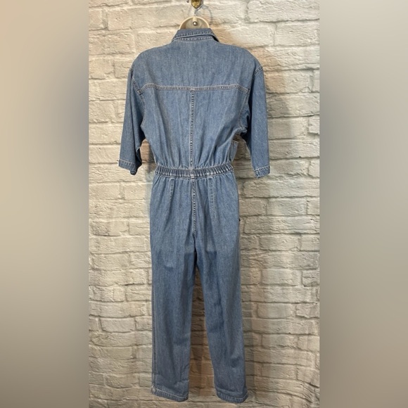 OVERLOVER Revolve Women's Hope Cool Blue Denim Jumpsuit Sz XS NEW - Picture 3 of 12